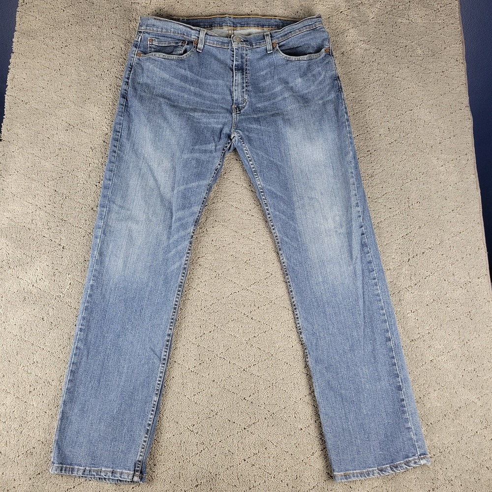 Levis 559 Jeans Mens 38x34 Blue Relaxed Straight Leg Mid‎ Rise Stretch Denim